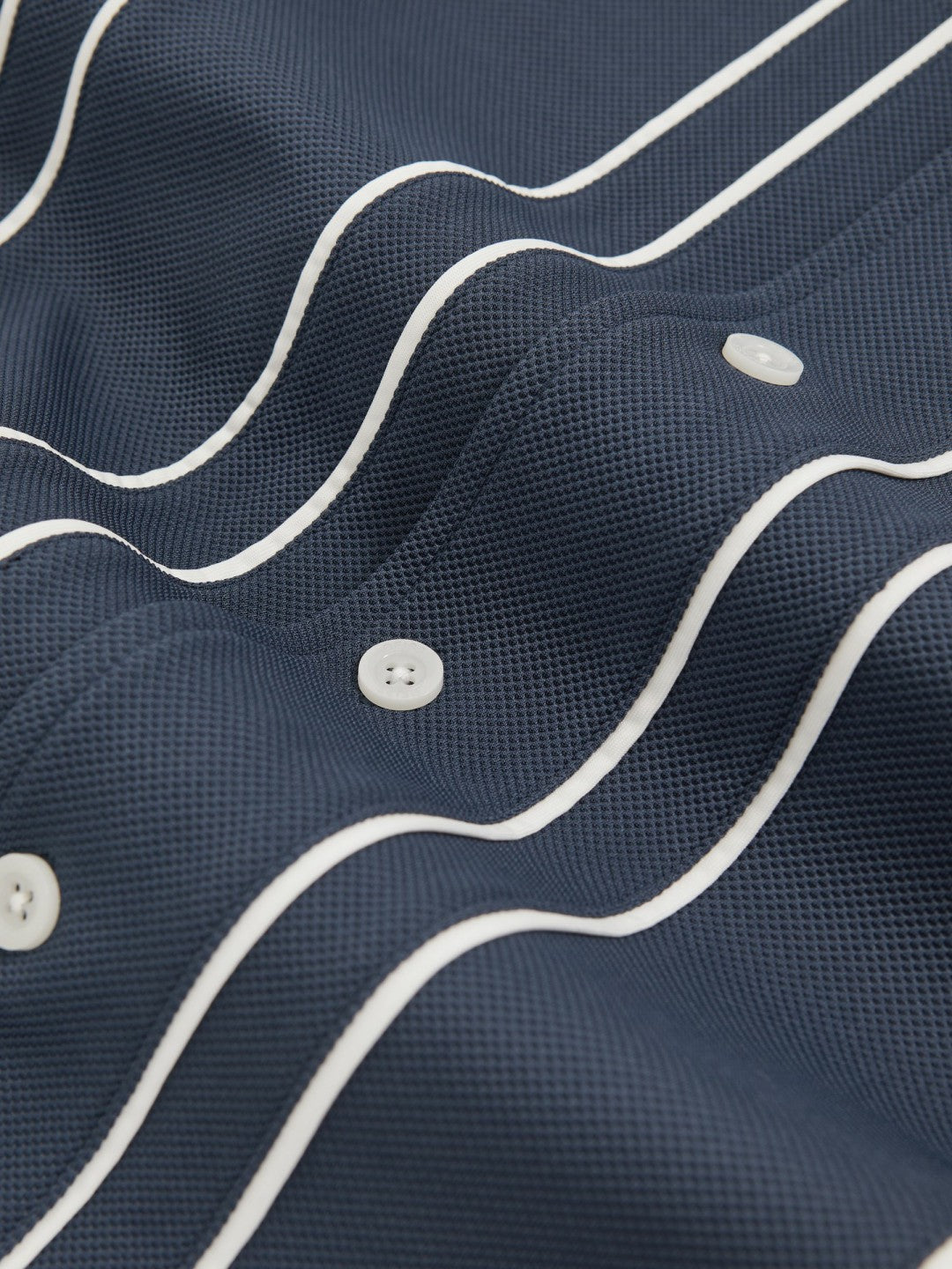 Piped-Stripe Cuban-Collar Shirt in Airforce Blue | Reiss Men Best Seller