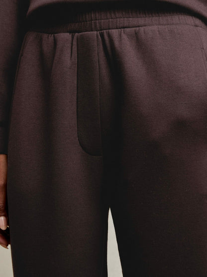 Tapered Elasticated-Waist Joggers in Plum | Reiss Women Premium