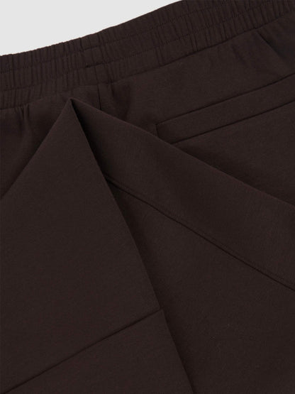 Tapered Elasticated-Waist Joggers in Plum | Reiss Women Premium