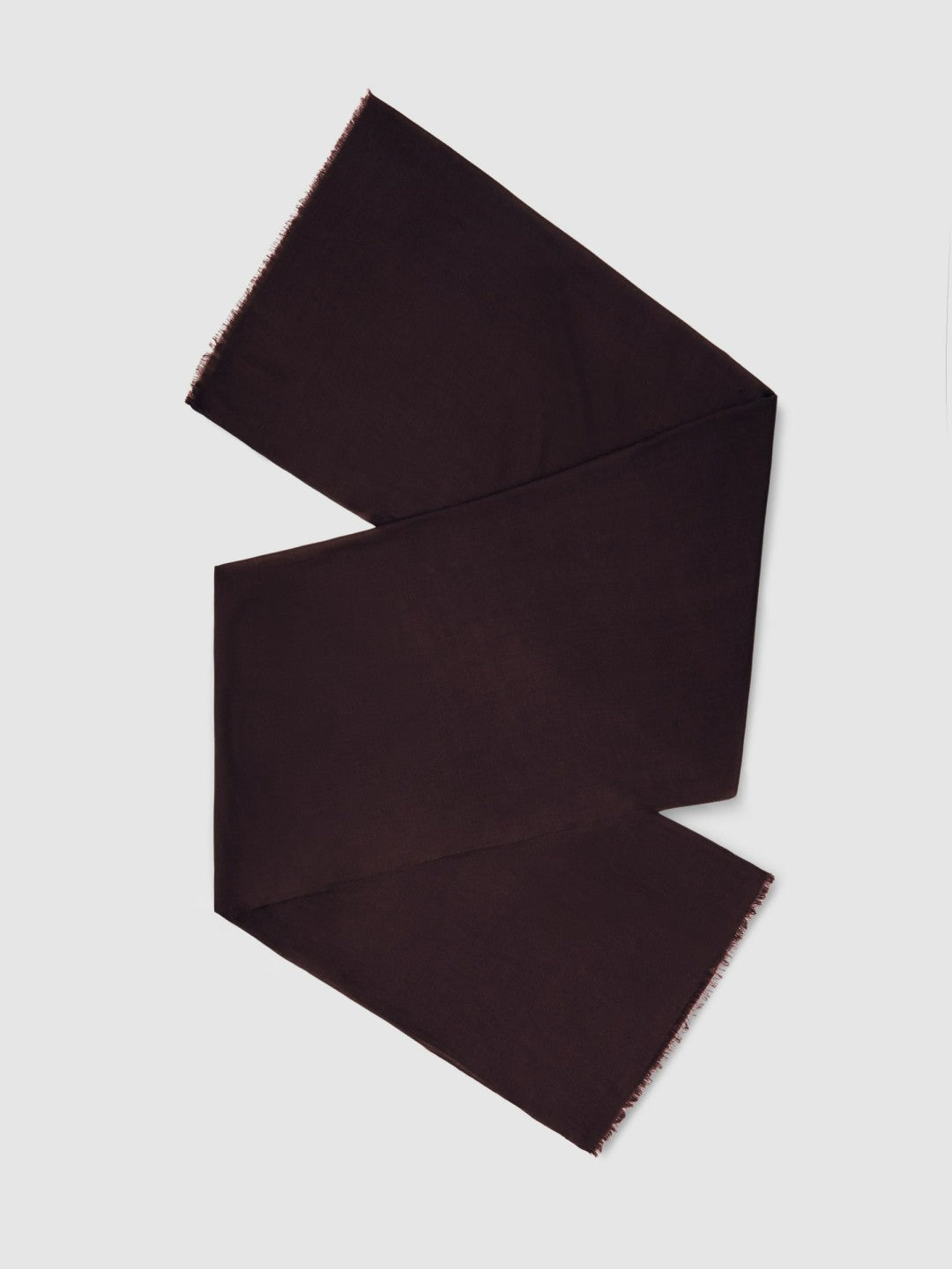 Wool-Cashmere Lightweight Scarf in Burgundy | Reiss Women Premium