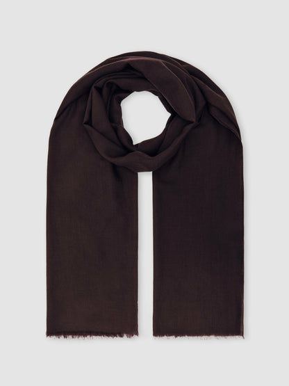 Wool-Cashmere Lightweight Scarf in Burgundy | Reiss Women Premium
