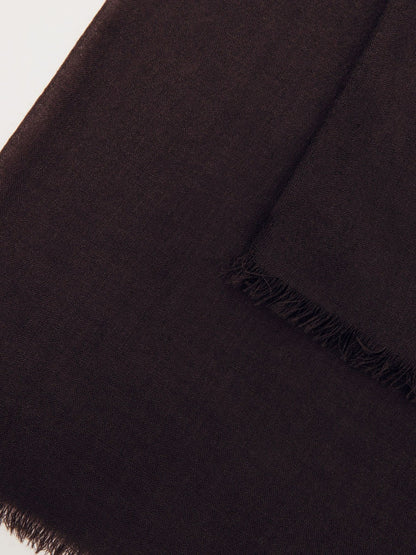 Wool-Cashmere Lightweight Scarf in Burgundy | Reiss Women Premium