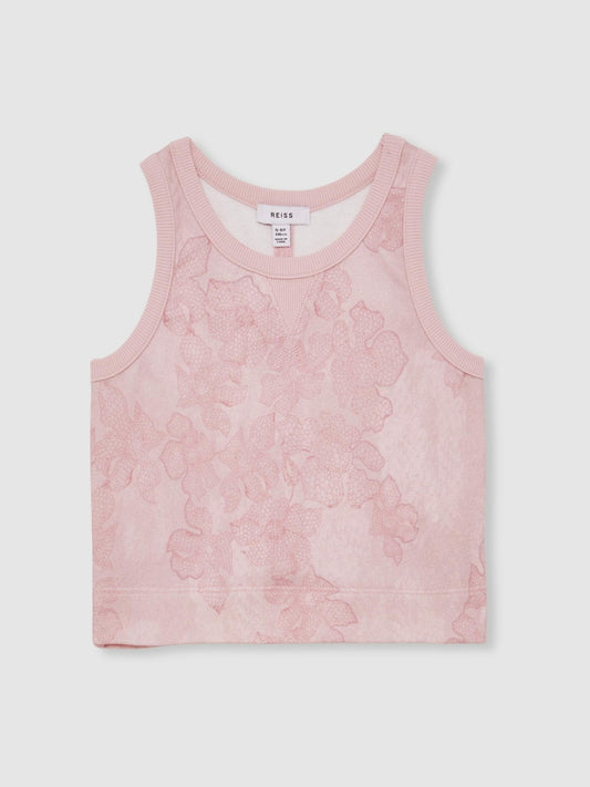 13-14 yrs Cotton Floral Vest and Joggers Set in Pink Print | Reiss Children & Baby Best Seller