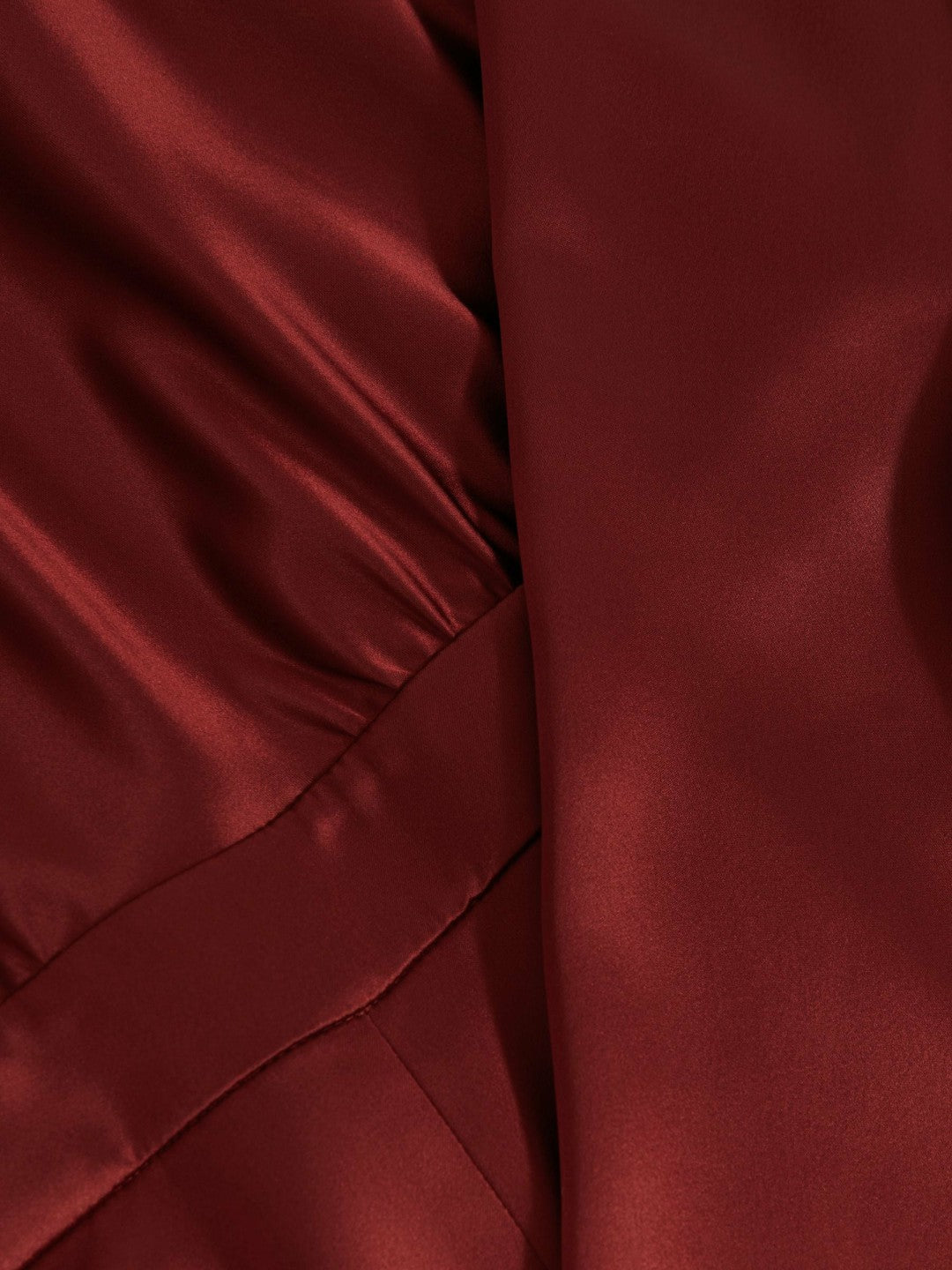 Petite Satin Cape-Sash Jumpsuit in Dark Red | Reiss Women Trending