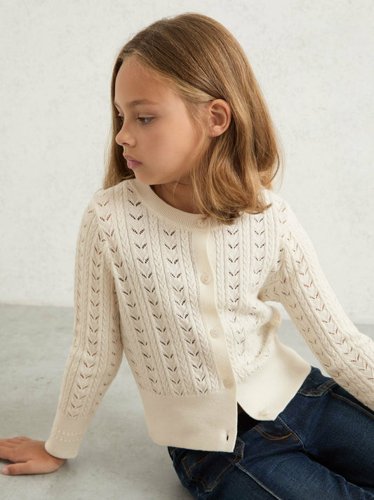 Cardigan in Ivory | Reiss Children & Baby Premium
