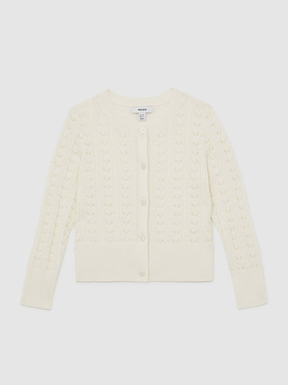 Cardigan in Ivory | Reiss Children & Baby Premium