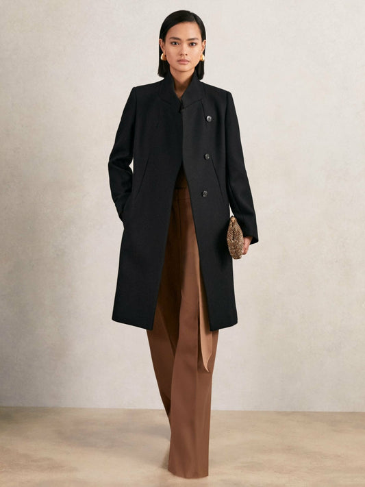 Coat in Black | Reiss Women New