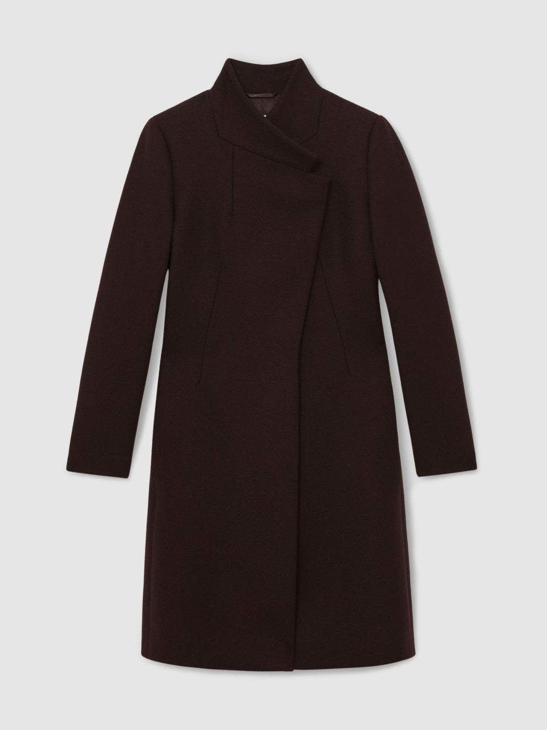 Petite Coat in Chocolate Brown | Reiss Women Premium