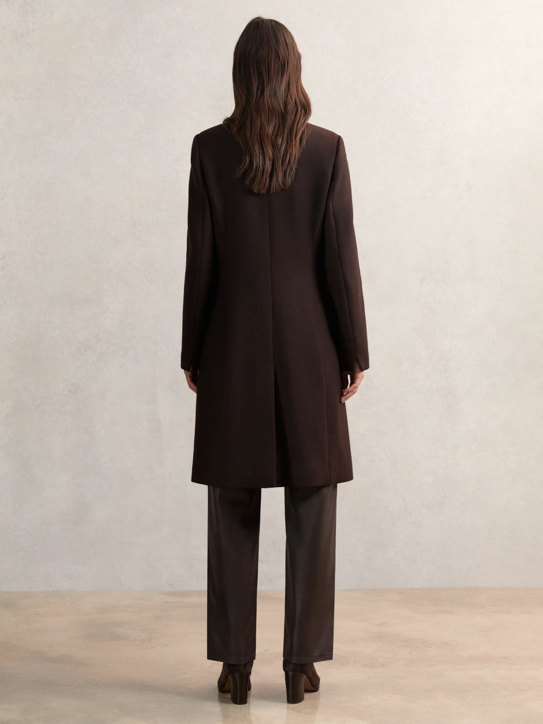 Petite Coat in Chocolate Brown | Reiss Women Premium