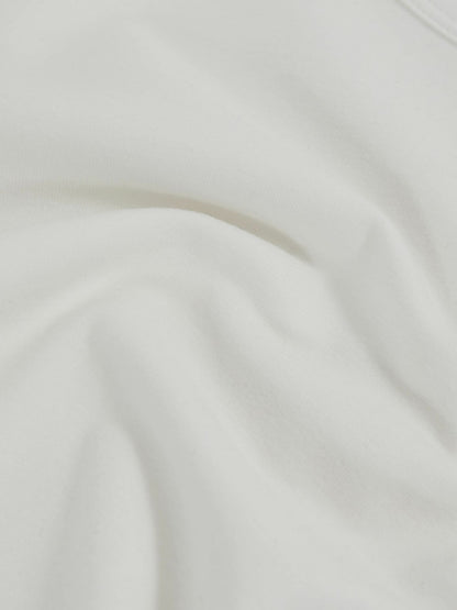 Cotton Crew-Neck Long-Sleeve T-Shirt With Stretch in White | Reiss Women Featured