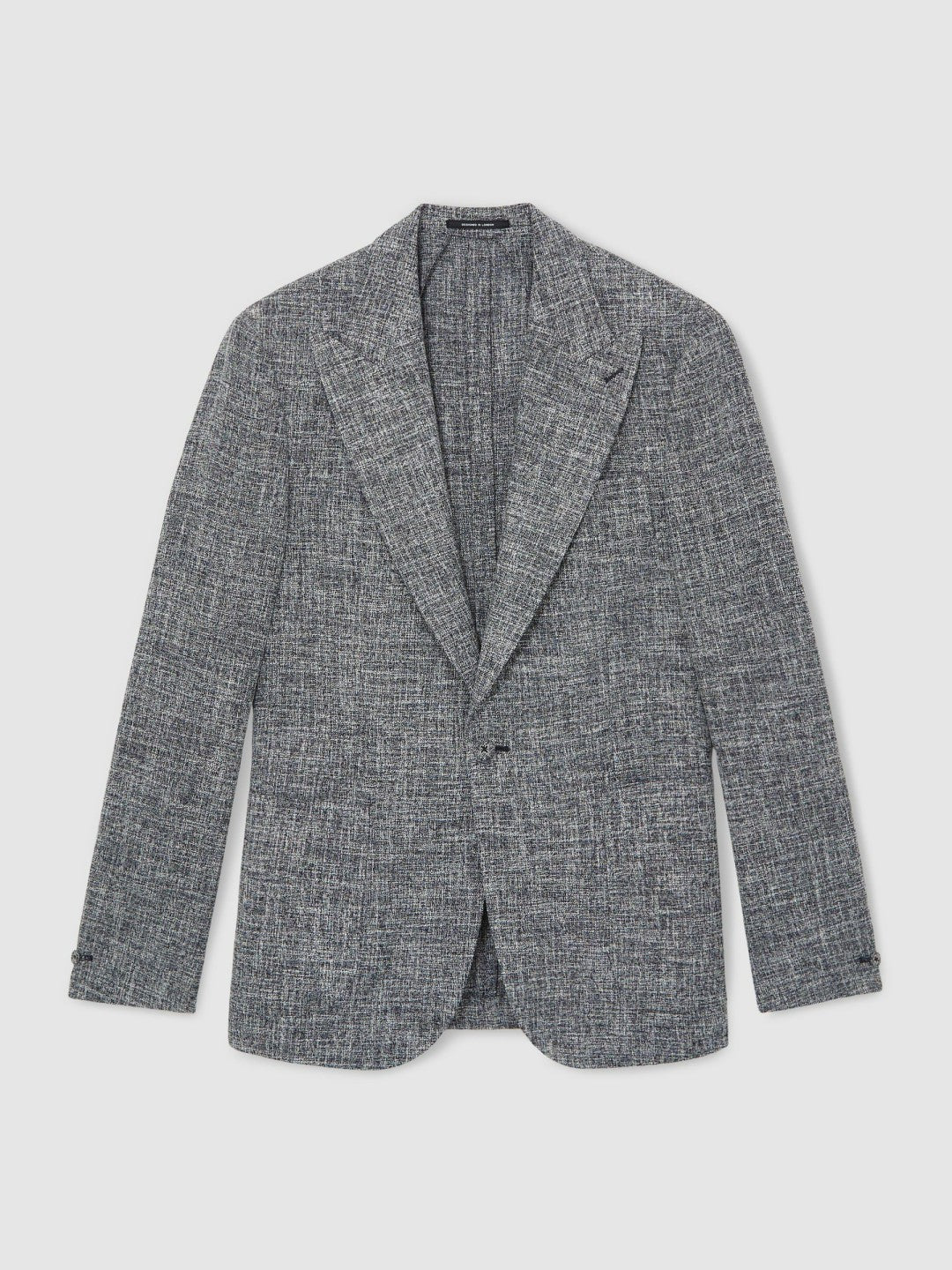 Single-Breasted Textured Mélange Blazer Slim-Fit in Navy Melange | Reiss Men Recommended