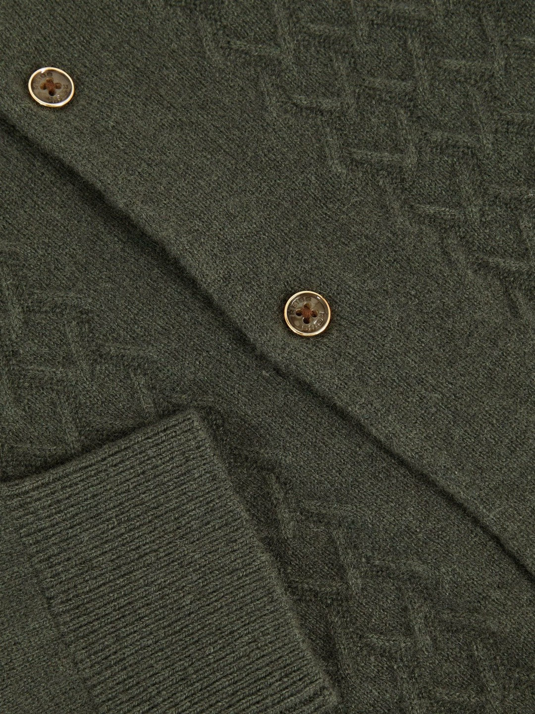 9-13 yrs Wool V-Stitch Button-Through Cardigan in Forest Green | Reiss Children & Baby Premium