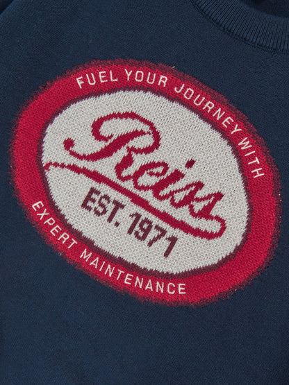 13-14 yrs Cotton Motor Cars Logo Jumper in Navy | Reiss Children & Baby Best Seller