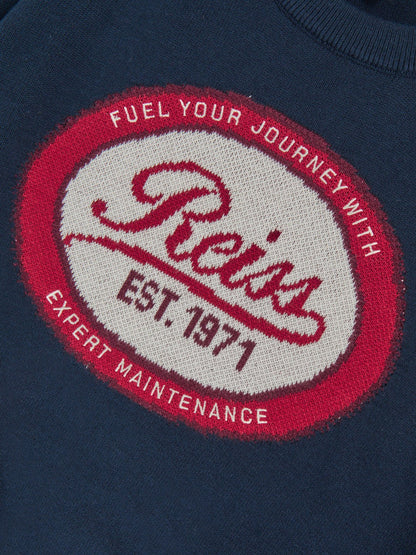 3-9 yrs Cotton Motor Cars Logo Jumper in Navy | Reiss Children & Baby Premium