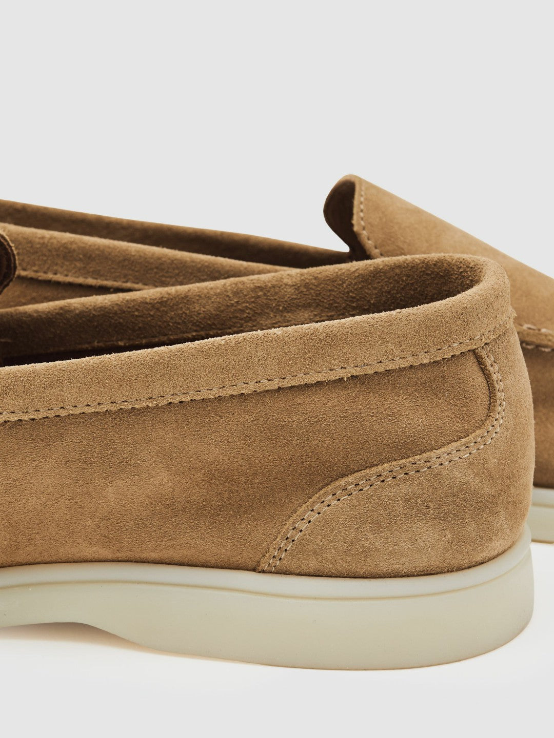 Suede Slip-On Loafers in Stone | Reiss Men Signature