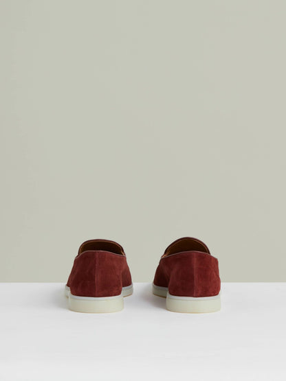 Suede Tassel Loafers in Maroon Red | Reiss Men Premium