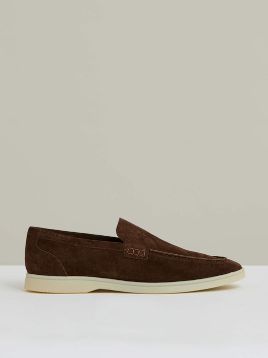 Suede Slip-On Loafers in Chocolate Brown | Reiss Men Recommended