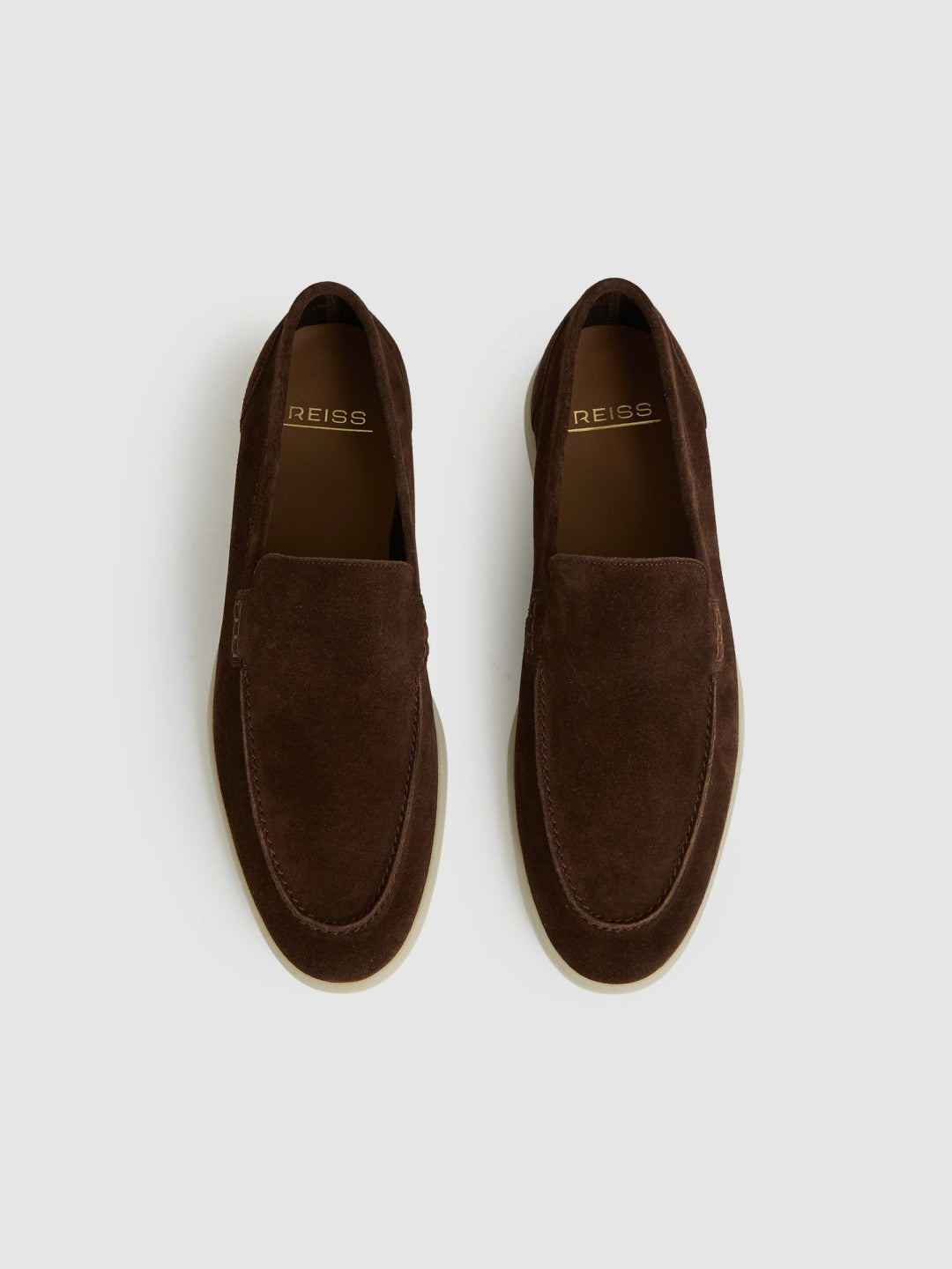 Suede Slip-On Loafers in Chocolate Brown | Reiss Men Recommended