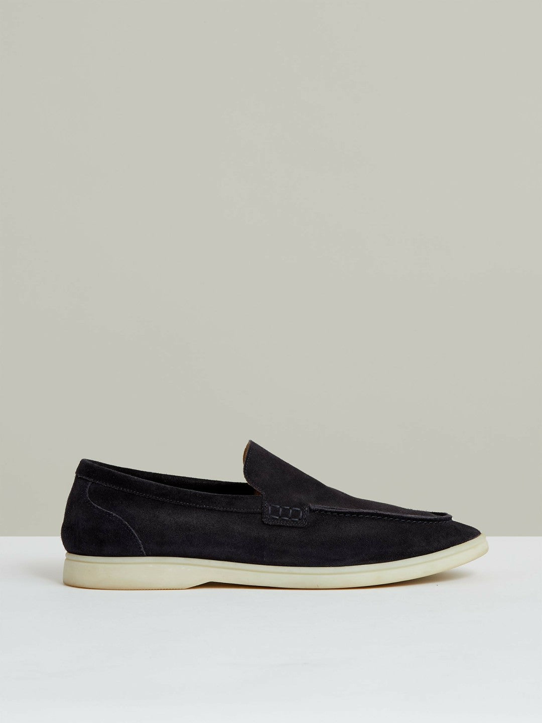 Suede Slip-On Loafers in Navy | Reiss Men Premium