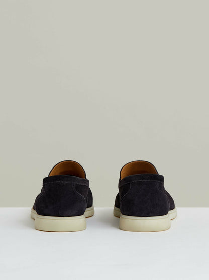 Suede Slip-On Loafers in Navy | Reiss Men Premium