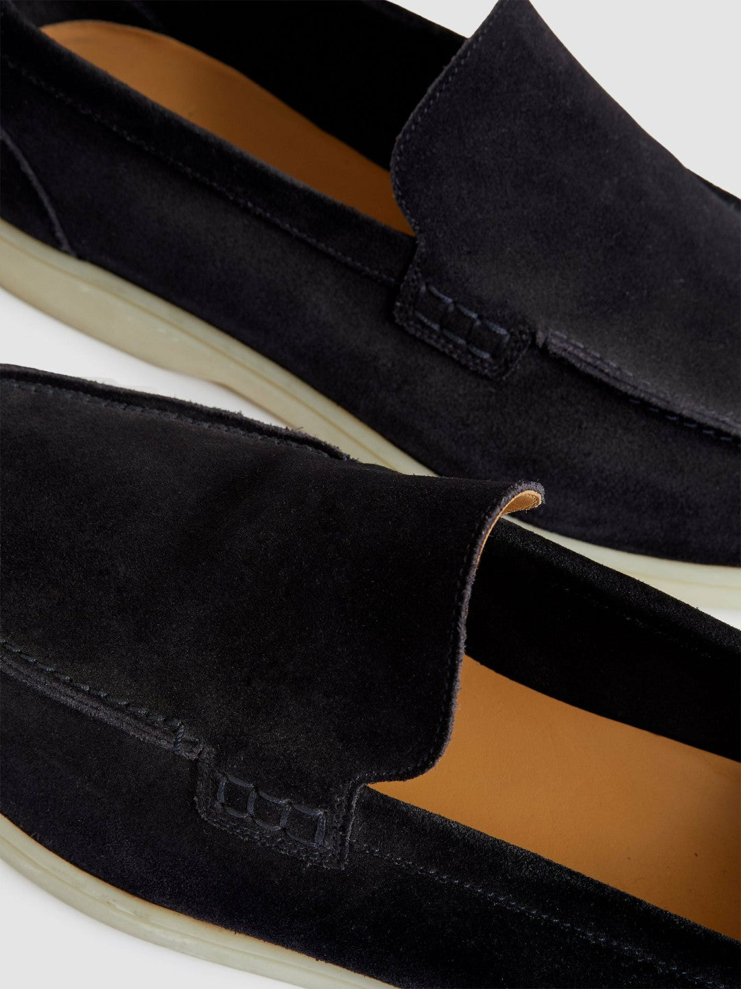 Suede Slip-On Loafers in Navy | Reiss Men Premium
