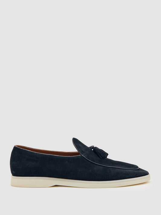 Suede Tassel Loafers in Navy | Reiss Men Signature