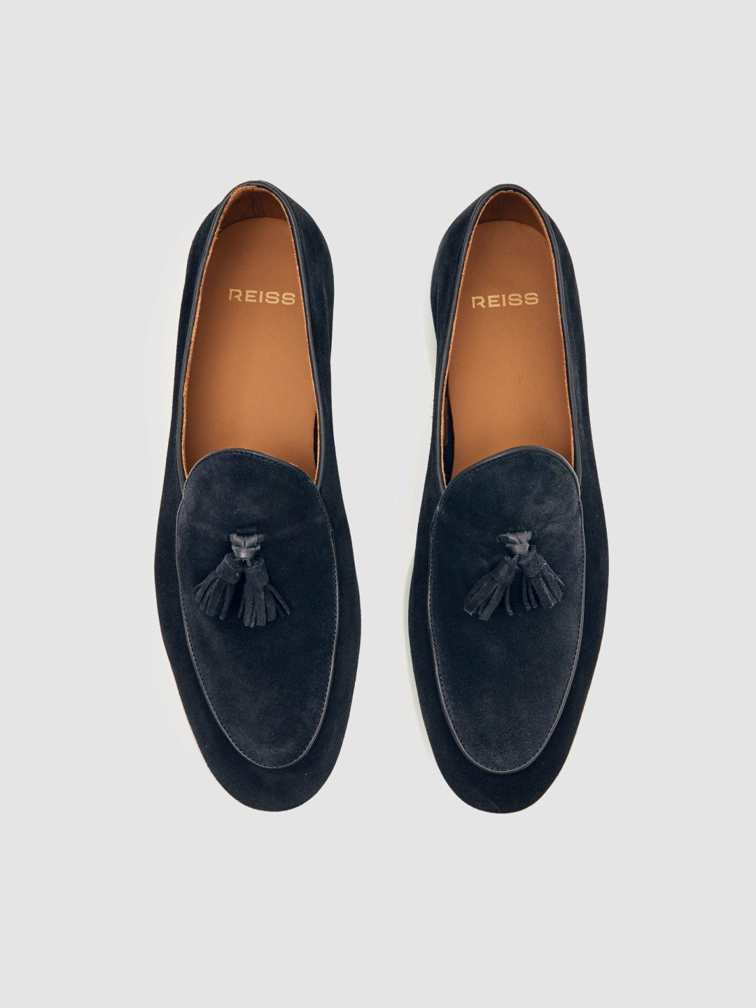 Suede Tassel Loafers in Navy | Reiss Men Signature