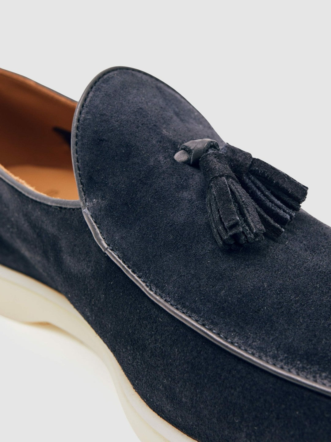 Suede Tassel Loafers in Navy | Reiss Men Signature