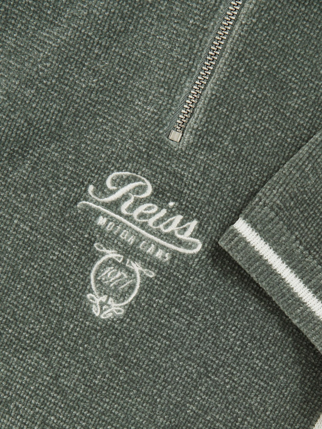 13-14 yrs Chenille Tipped Motor Cars Polo Shirt in Dark Sage Green/White | Reiss Children & Baby Recommended