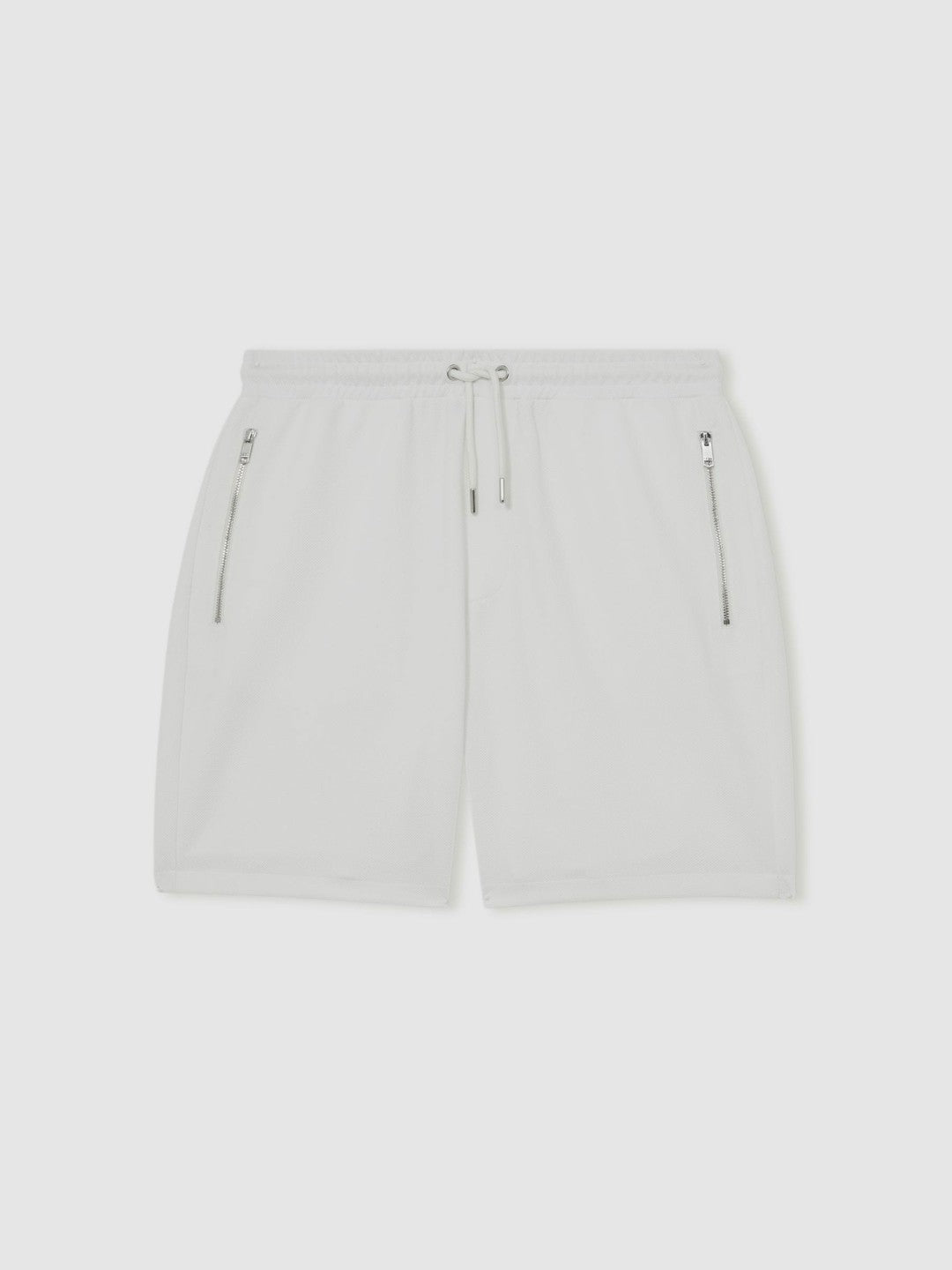 Textured Drawstring Shorts in White | Reiss Men Popular