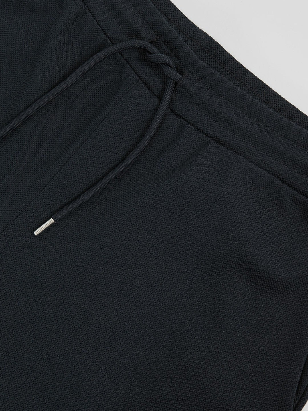 Textured Drawstring Shorts in Navy | Reiss Men Featured