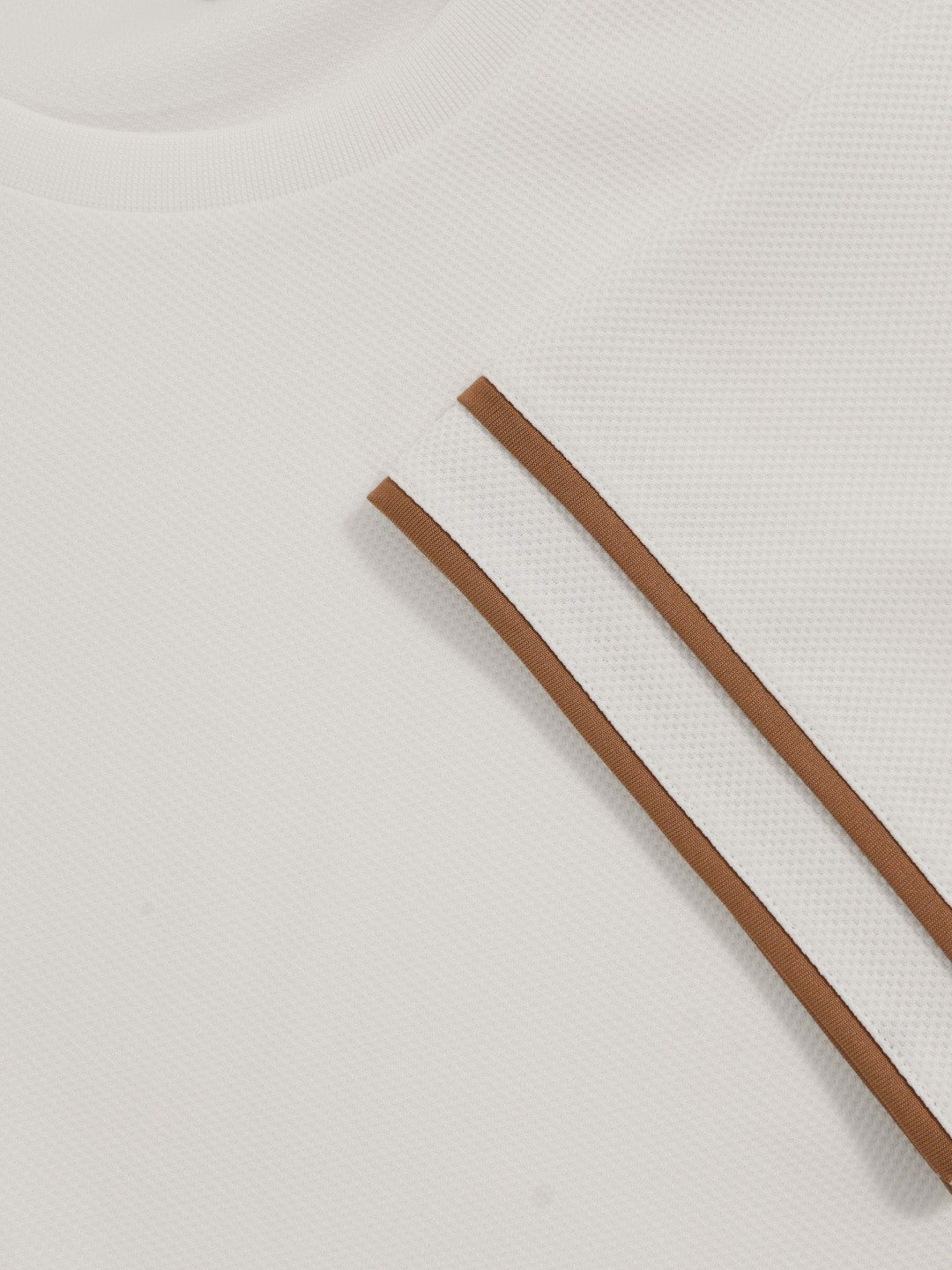 Textured Crew-Neck Tipped T-Shirt in White | Reiss Men Featured