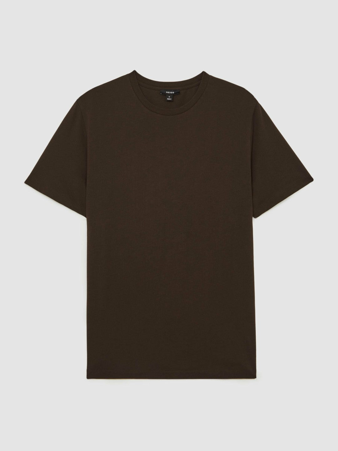 Cotton Crew Neck T-Shirt in Coco Brown | Reiss Men Featured