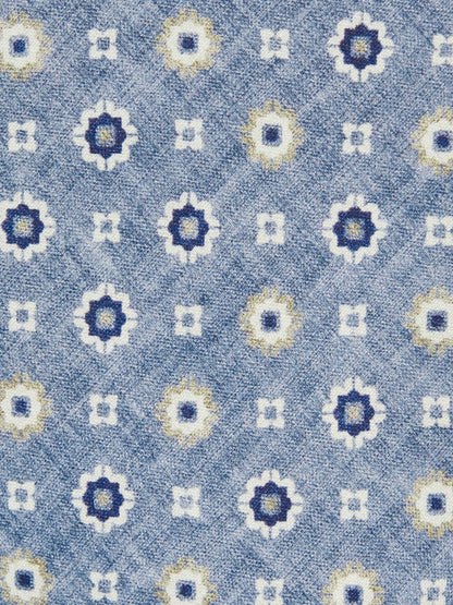 Silk Floral-Medallion Tie in Soft Blue | Reiss Men Best Seller