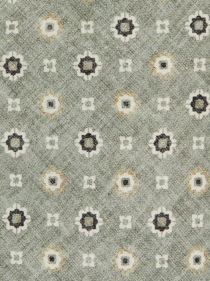Silk Floral-Medallion Tie in Soft Sage | Reiss Men Recommended