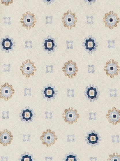 Silk Floral-Medallion Tie in Ivory | Reiss Men Featured