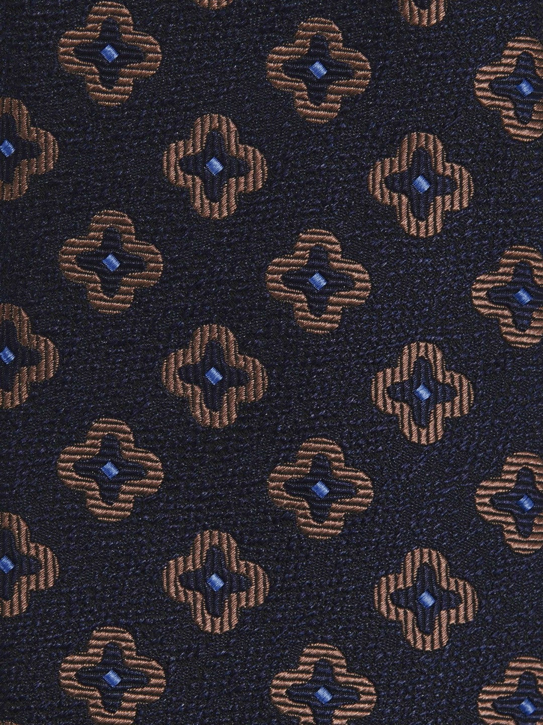 Silk-Wool Floral-Medallion Tie in Navy | Reiss Men Best Seller