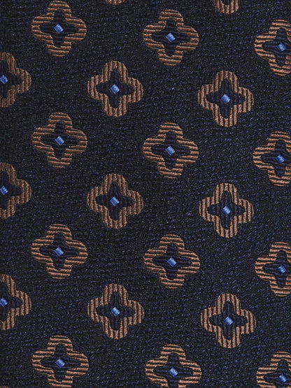 Silk-Wool Floral-Medallion Tie in Navy | Reiss Men Best Seller