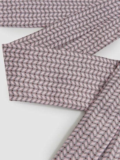 Silk Geometric-Chain Print Tie in Soft Pink | Reiss Men Popular