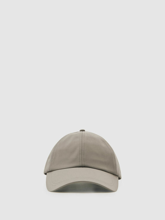 Embroidered Logo Tech Baseball Cap in Mushroom Brown | Reiss Men Trending