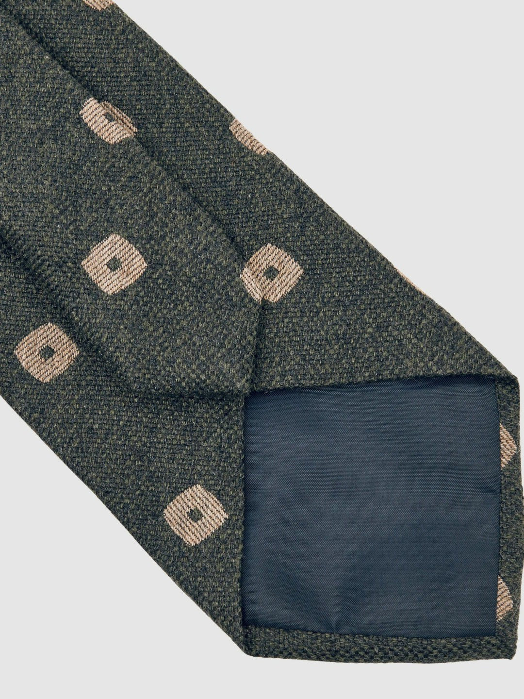 Silk-Wool Square-Medallion Tie in Forest Green | Reiss Men Trending
