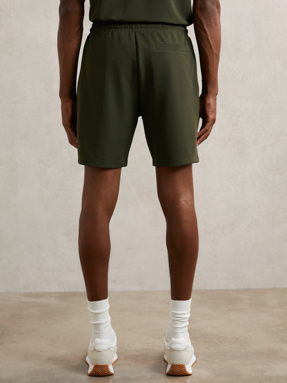 Textured Drawstring Shorts in Green | Reiss Men Trending
