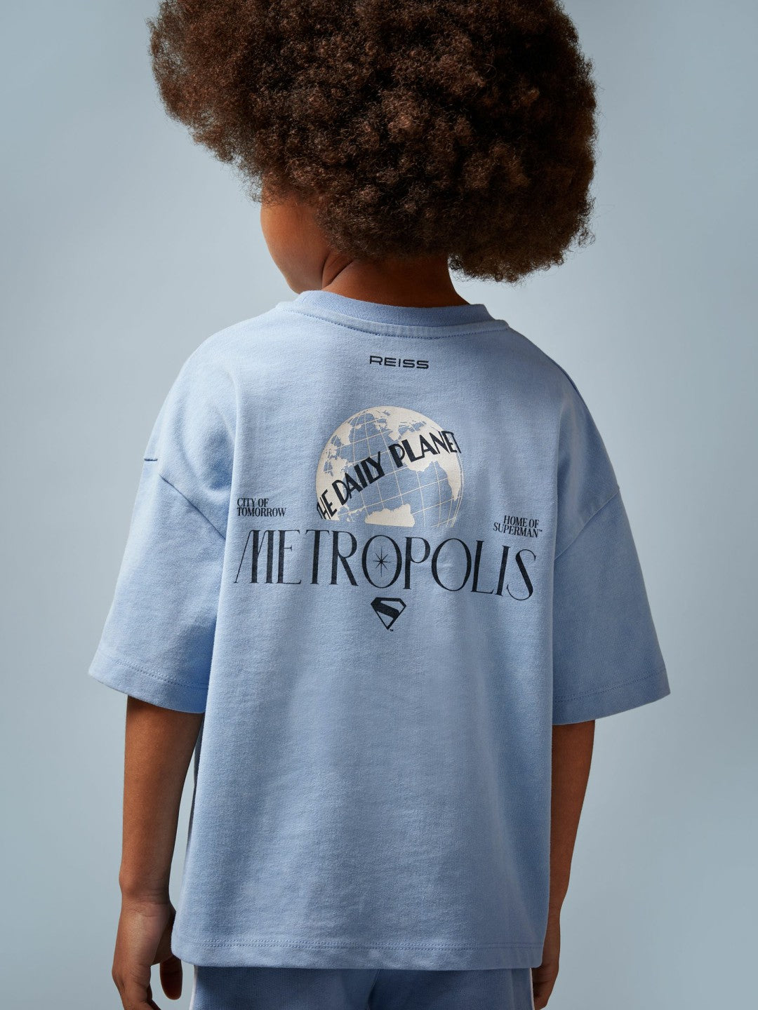 3-9 yrs Superman Metropolis Logo T-Shirt in Light Blue | Reiss Children & Baby Recommended