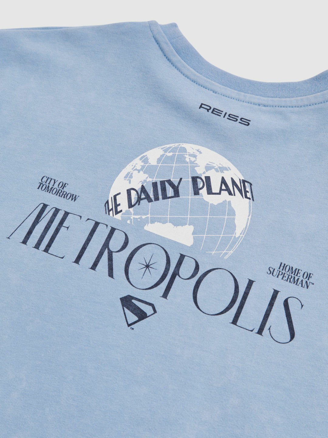 3-9 yrs Superman Metropolis Logo T-Shirt in Light Blue | Reiss Children & Baby Recommended