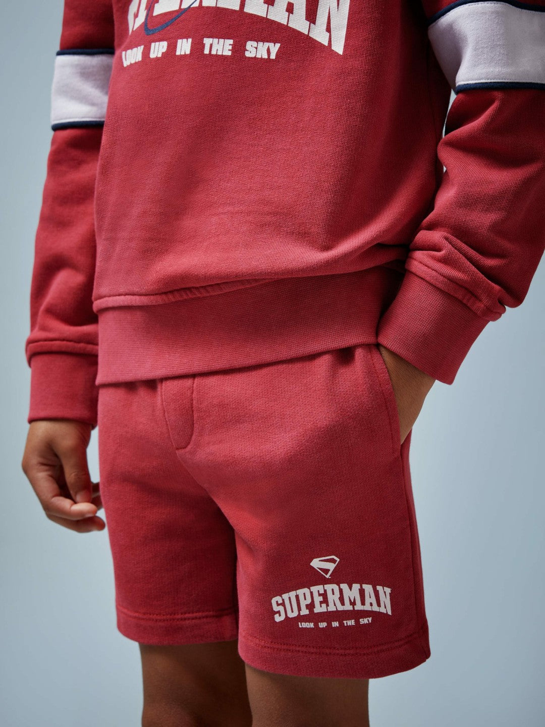 13-14 yrs Superman Cotton Logo Shorts in Red | Reiss Children & Baby Featured