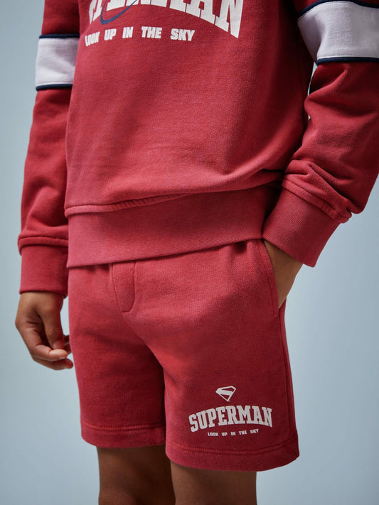 13-14 yrs Superman Cotton Logo Shorts in Red | Reiss Children & Baby Featured