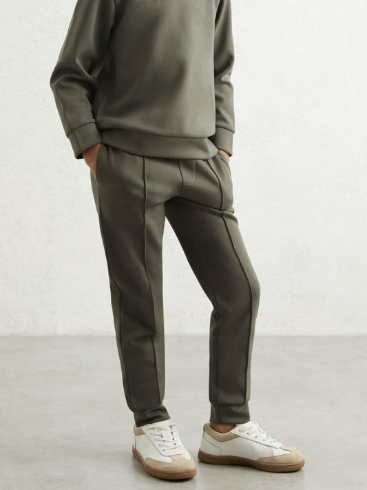 3-9 yrs Interlock Drawstring Joggers in Dark Sage | Reiss Children & Baby Recommended