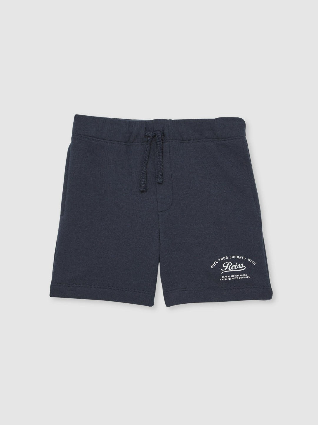 13-14 yrs Cotton Blend Motor Cars Sweat Shorts in Washed Blue | Reiss Children & Baby Exclusive