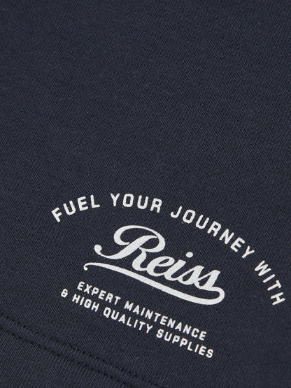 13-14 yrs Cotton Blend Motor Cars Sweat Shorts in Washed Blue | Reiss Children & Baby Exclusive