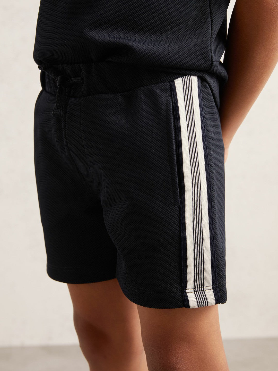3-9 yrs Side Stripe Textured Shorts in Navy Blue | Reiss Children & Baby New